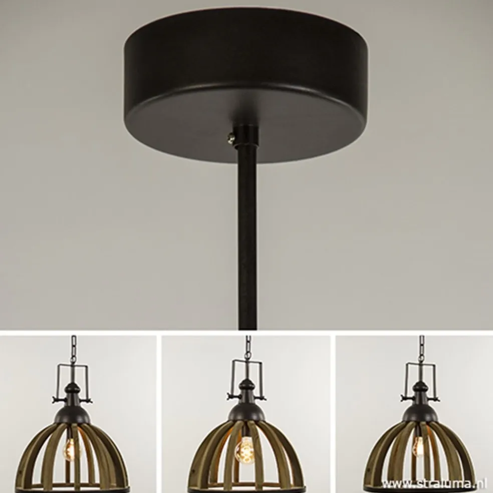Cheap Straluma Landelijk hanglamp Djem hout/zink