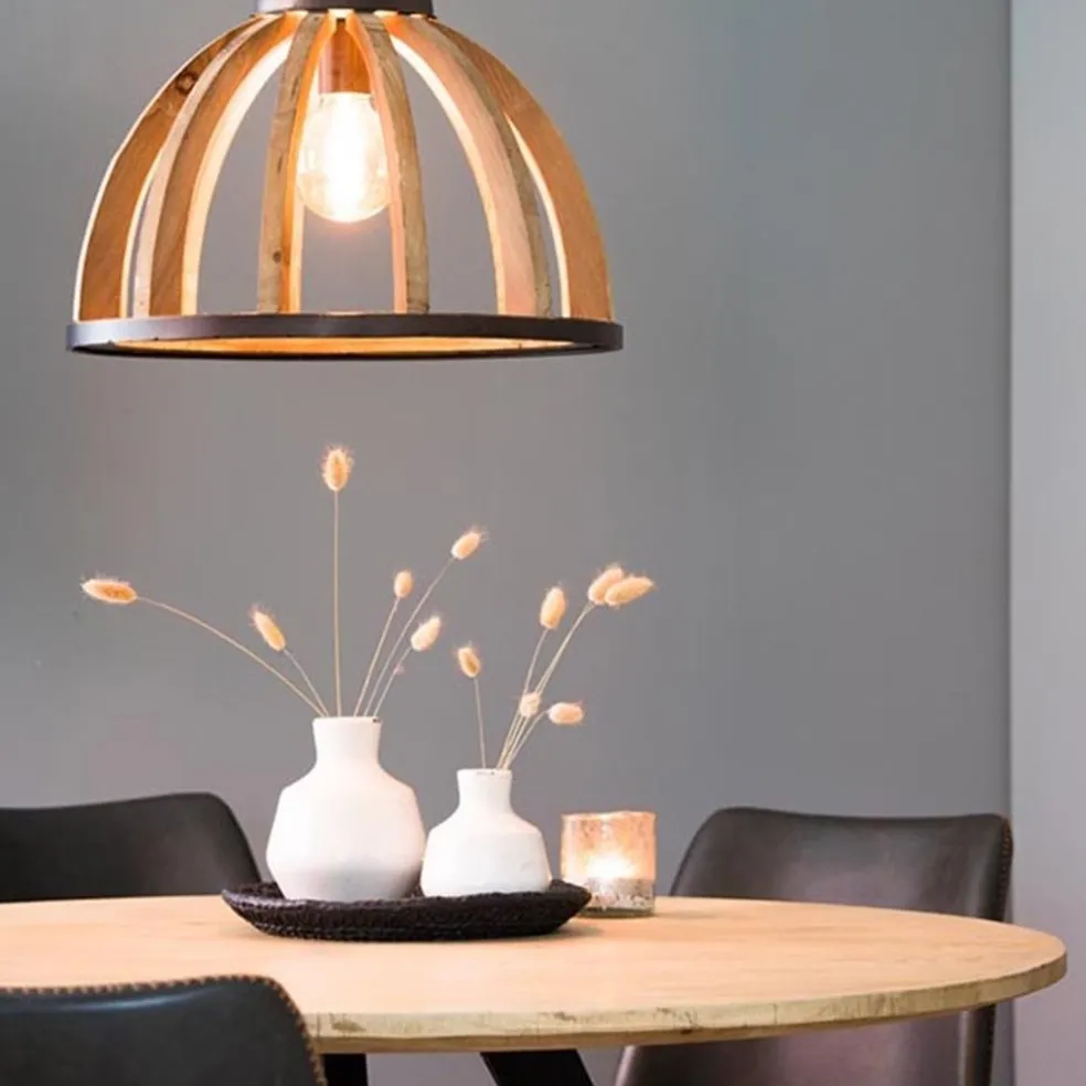 Cheap Straluma Landelijk hanglamp Djem hout/zink