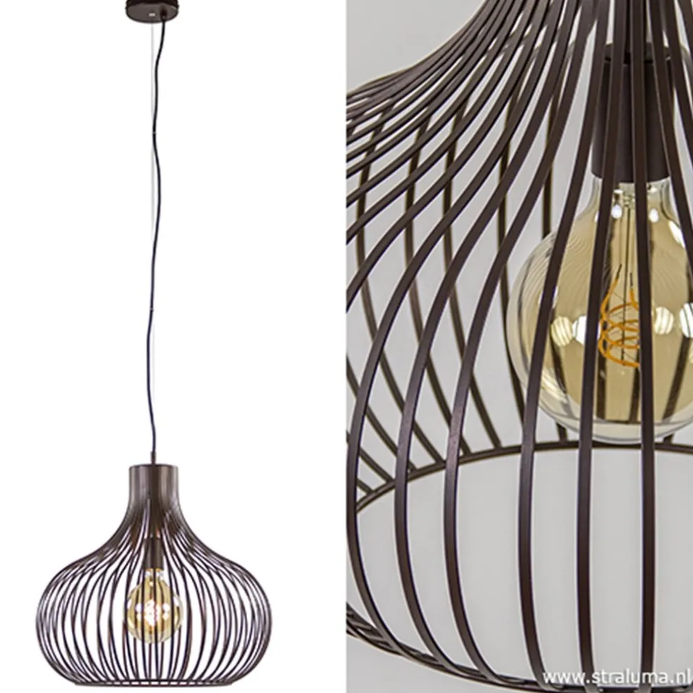 Best Sale Straluma Landelijke draadlamp-hanglamp bruin 48cm