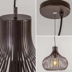 Best Sale Straluma Landelijke draadlamp-hanglamp bruin 48cm