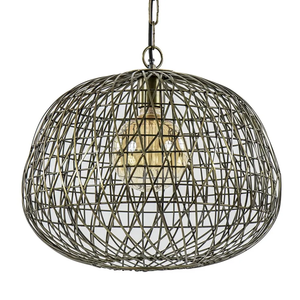Discount Straluma Landelijke hanglamp Alwina antiek brons L&L