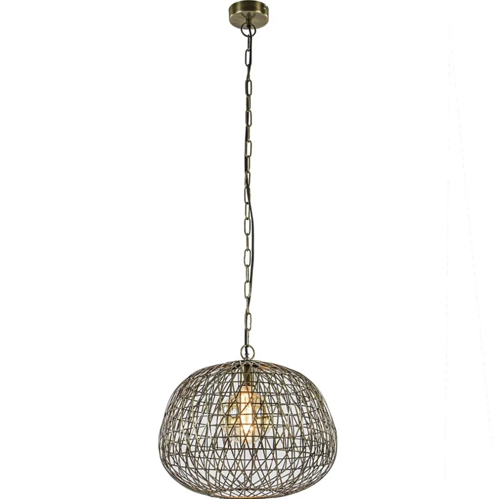 Discount Straluma Landelijke hanglamp Alwina antiek brons L&L