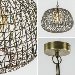 Discount Straluma Landelijke hanglamp Alwina antiek brons L&L
