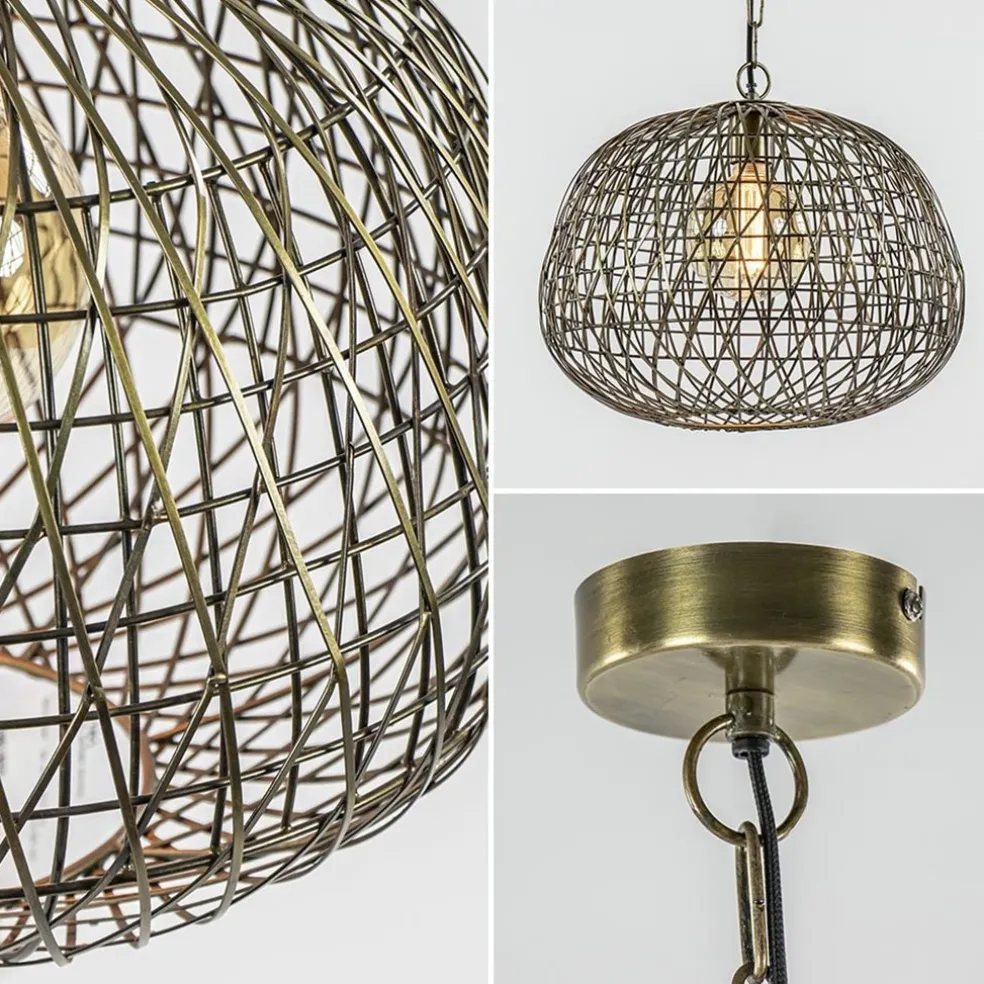 Discount Straluma Landelijke hanglamp Alwina antiek brons L&L