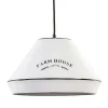 New Straluma Landelijke hanglamp farm house wit met zwart Ø32 cm