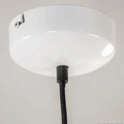 New Straluma Landelijke hanglamp farm house wit met zwart Ø32 cm