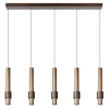 Store Straluma Landelijke 5-lichts LED hanglamp cilinders bruin