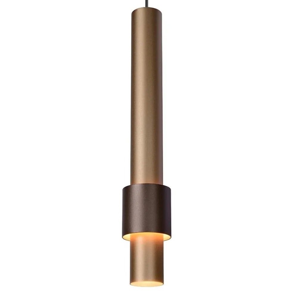 Store Straluma Landelijke 5-lichts LED hanglamp cilinders bruin