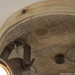 Fashion Straluma Landelijke 3-lichts plafondspot Seed metaal met hout