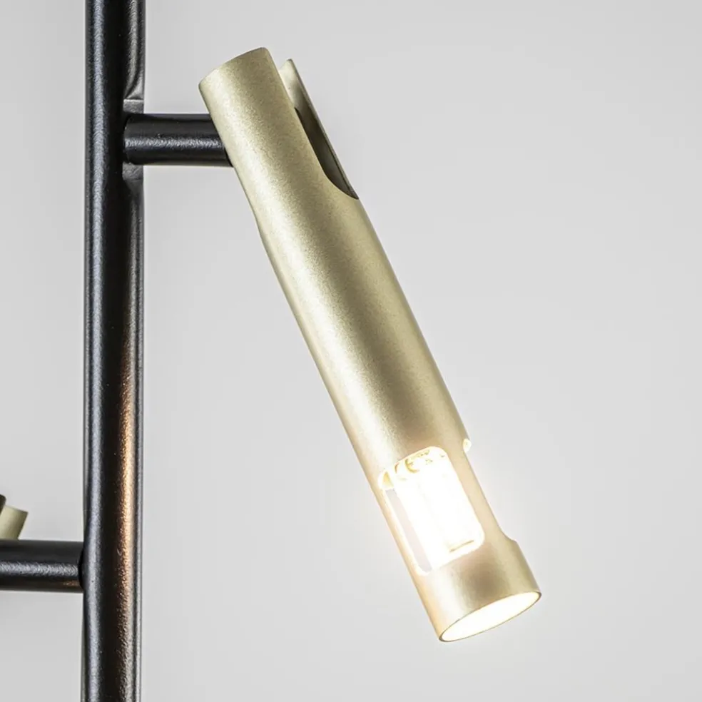 Cheap Straluma Landelijke plafondlamp zwart met goud G9