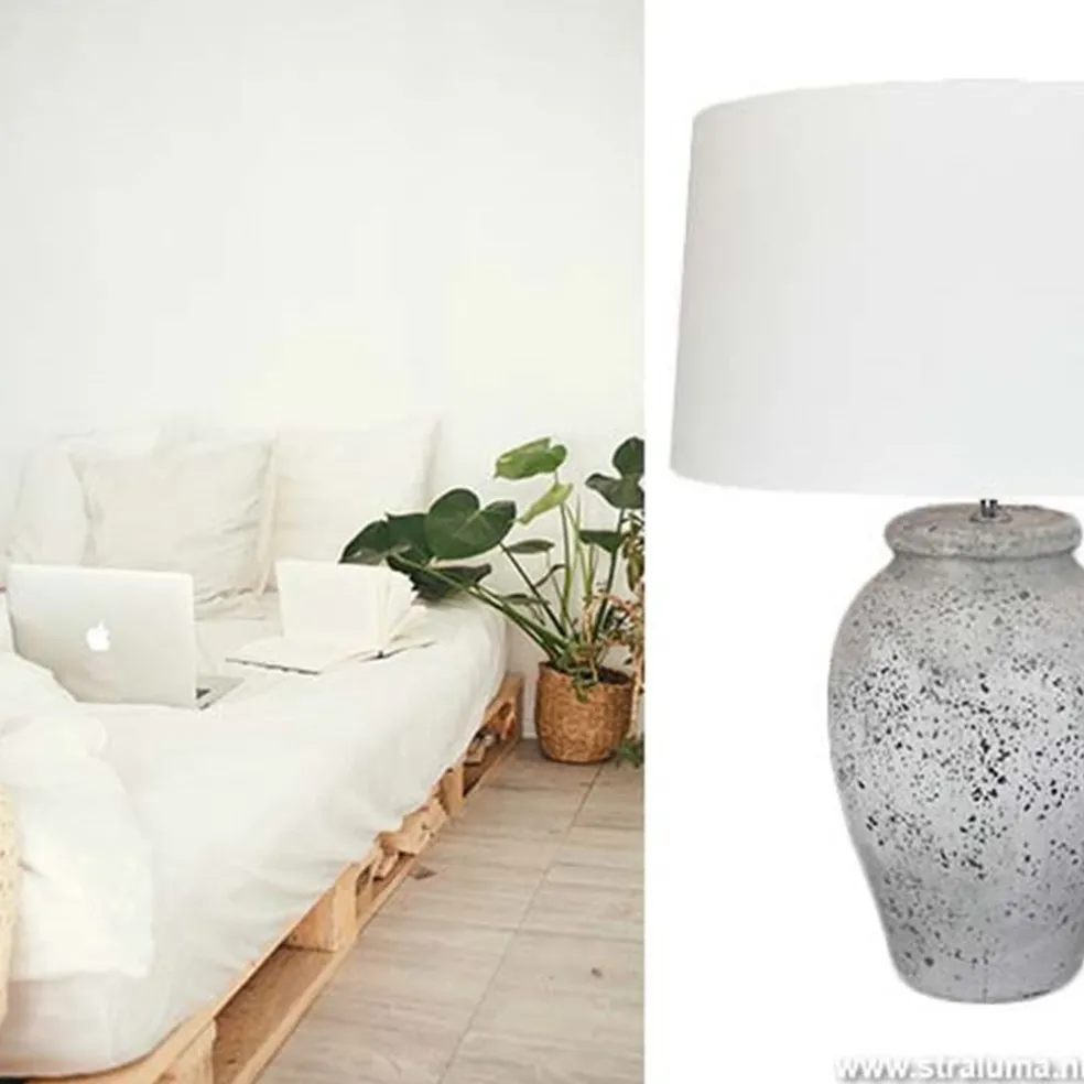 New Straluma Landelijke stenen lampvoet Vulsini 50 cm