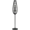 Best Sale Straluma Landelijke vloerlamp mat zwart met houten kap
