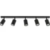 Discount Straluma Langwerpige GU10 5-lichts opbouwspot mat zwart