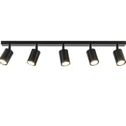 Discount Straluma Langwerpige GU10 5-lichts opbouwspot mat zwart