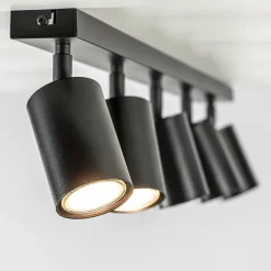 Discount Straluma Langwerpige GU10 5-lichts opbouwspot mat zwart