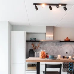 Discount Straluma Langwerpige GU10 5-lichts opbouwspot mat zwart