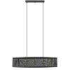 New Straluma Langwerpige hanglamp mat zwart metaal met goud