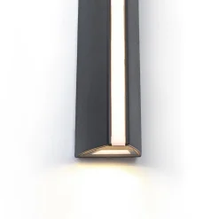 Store Straluma Langwerpige zwarte buitenlamp up+down en front