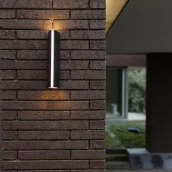 Store Straluma Langwerpige zwarte buitenlamp up+down en front