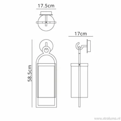 Discount Straluma Lantaarn buitenlamp antraciet met glas IP54