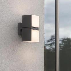 Store Straluma LED buitenlamp dubbele kubus draaibaar grijs IP54