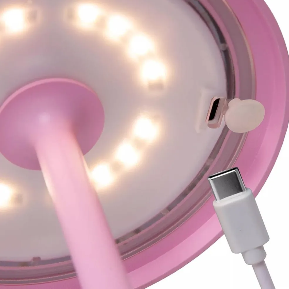 Fashion Straluma LED buitenlamp op batterij roze IP54