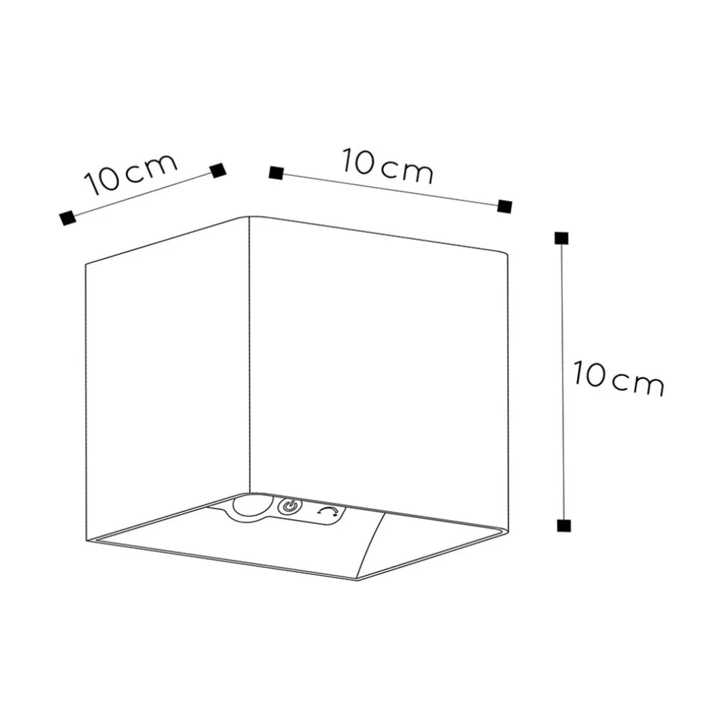 Cheap Straluma LED buitenlamp oplaadbaar zwart vierkant