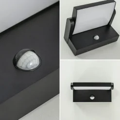 Shop Straluma LED buitenlamp zwart met draaibare kap en sensor