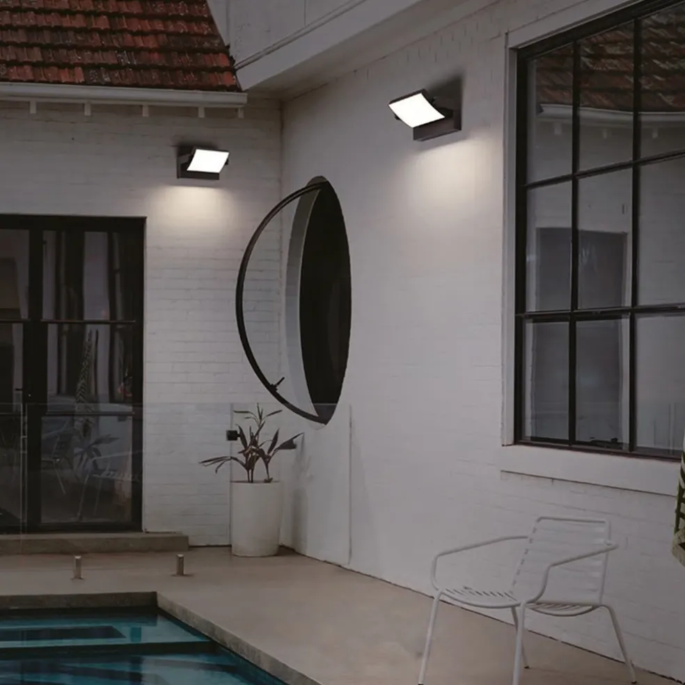 Hot Straluma LED buitenlamp zwart met draaibare kap