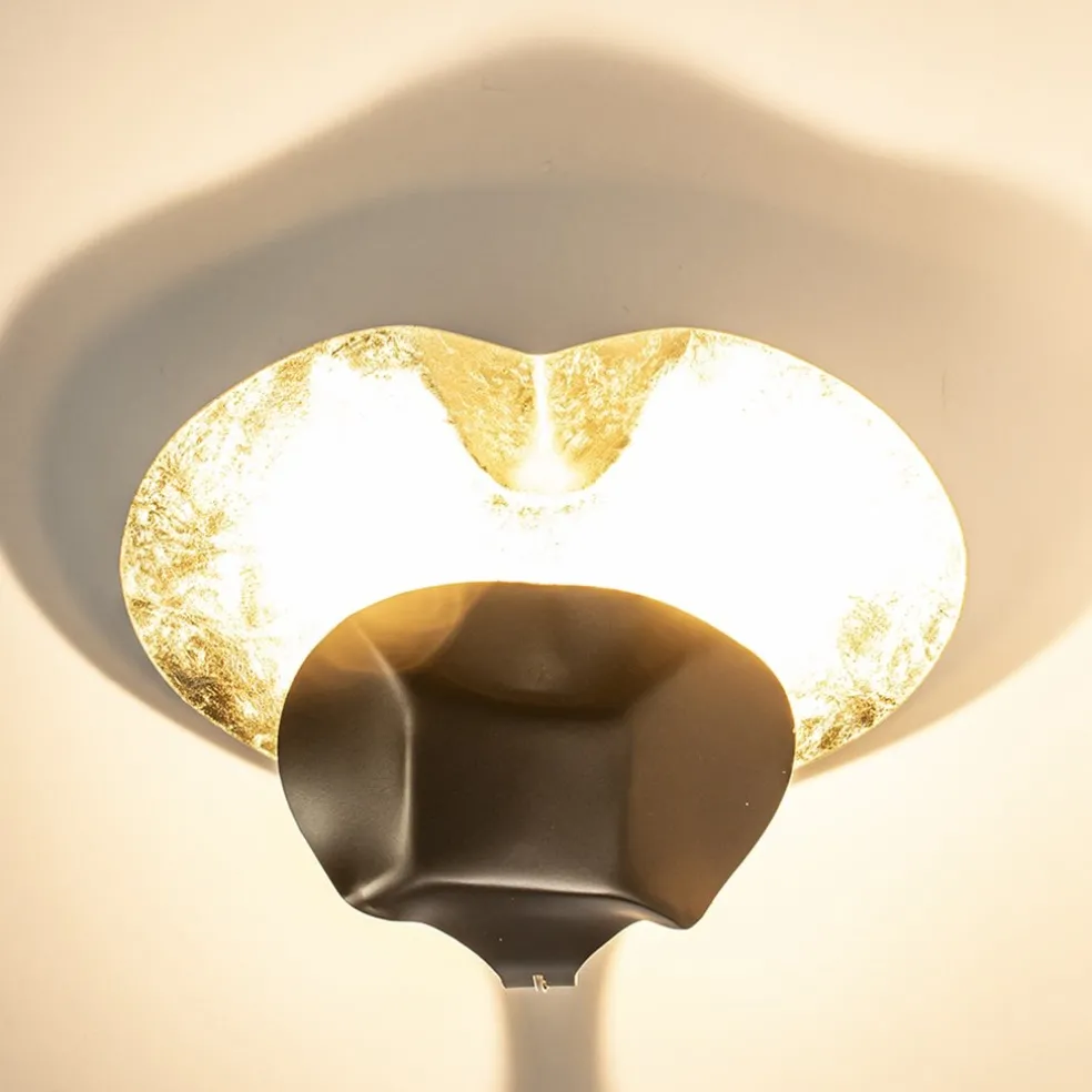 Online Straluma LED design wand/plafondlamp brons met goldleaf