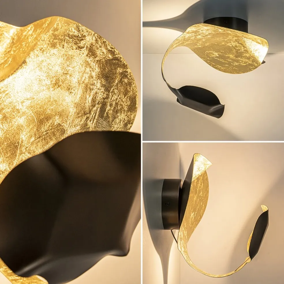Online Straluma LED design wand/plafondlamp brons met goldleaf