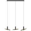 Discount Straluma LED eettafelhanglamp 3-lichts balk zwart/goud dimbaar