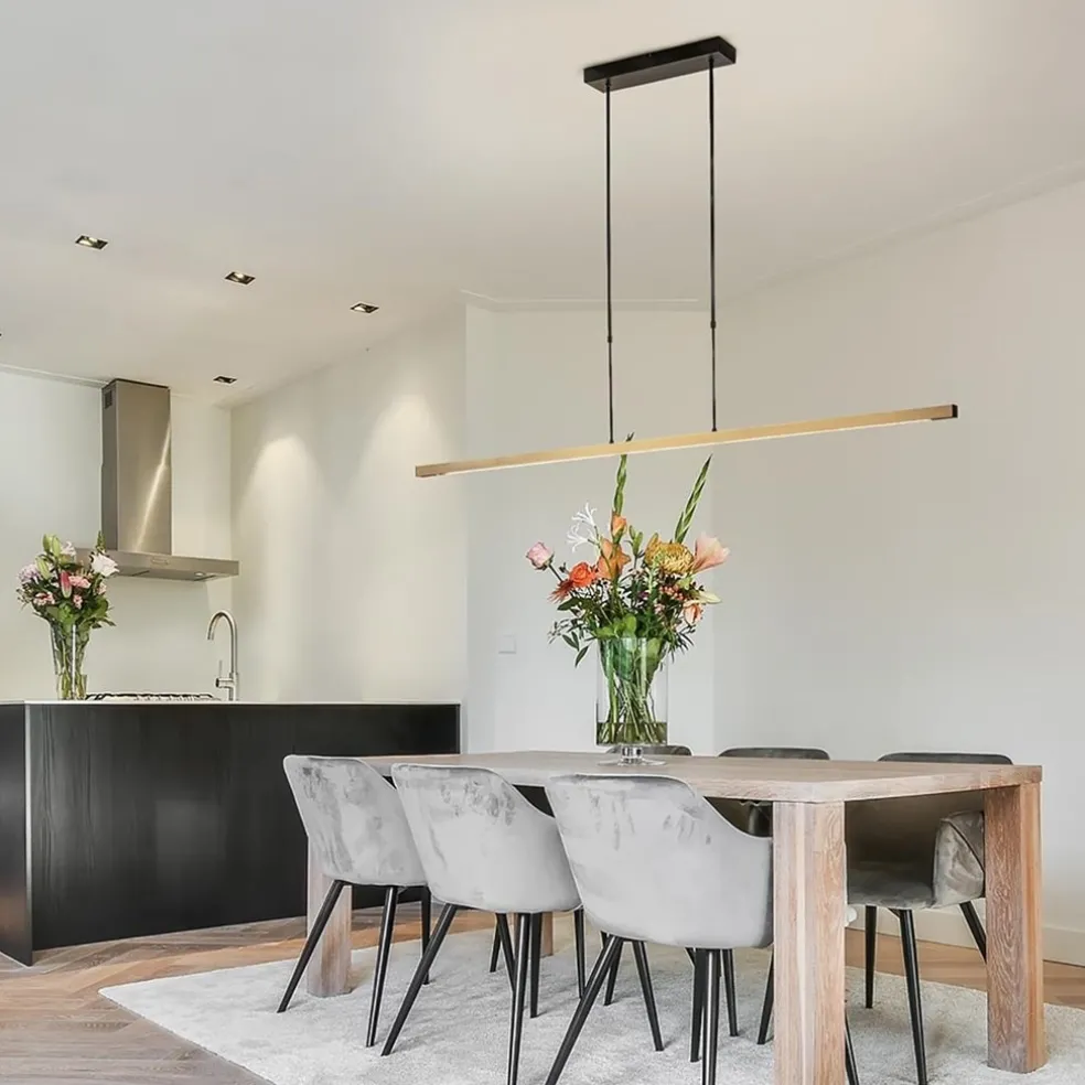 Flash Sale Straluma LED hanglamp aluminium mat zwart met mat goud dimbaar
