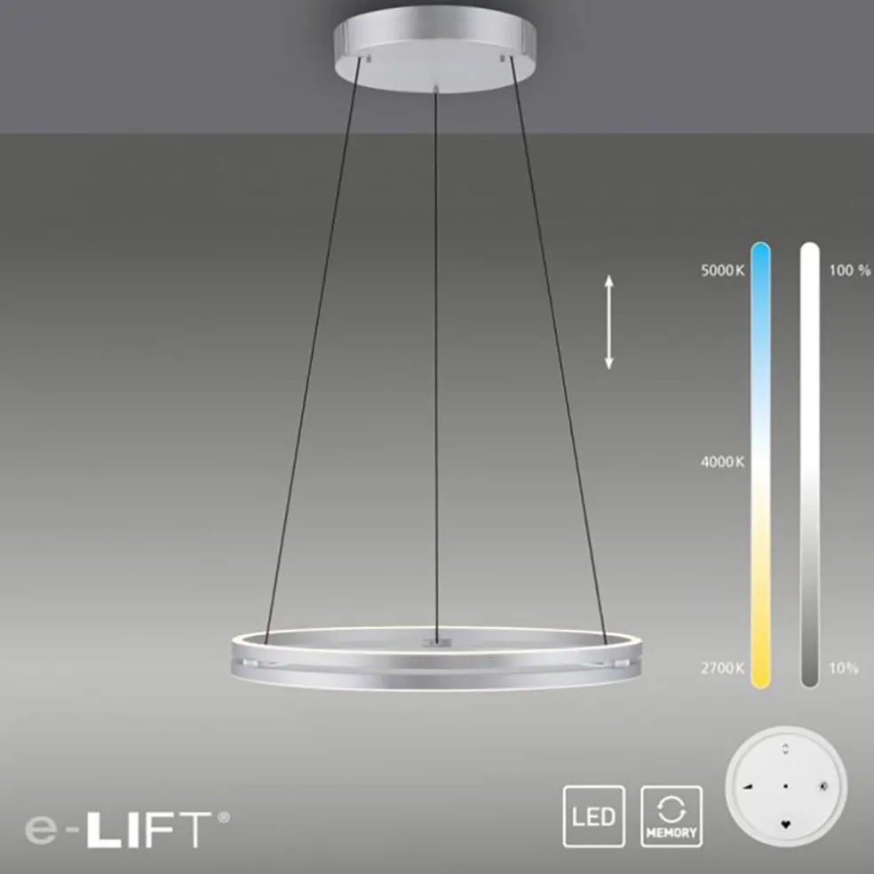 Hot Straluma LED hanglamp aluminium met E-Lift functie