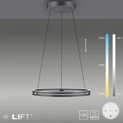 Online Straluma LED hanglamp grijs met E-Lift functie