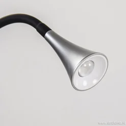Online Straluma LED klemlamp/klemspot zwart met zilver