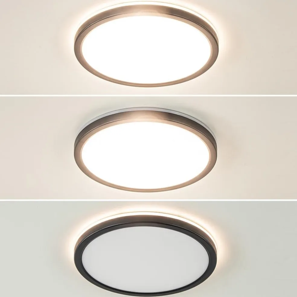 Flash Sale Straluma LED plafondlamp met 3 licht opties zwart rond
