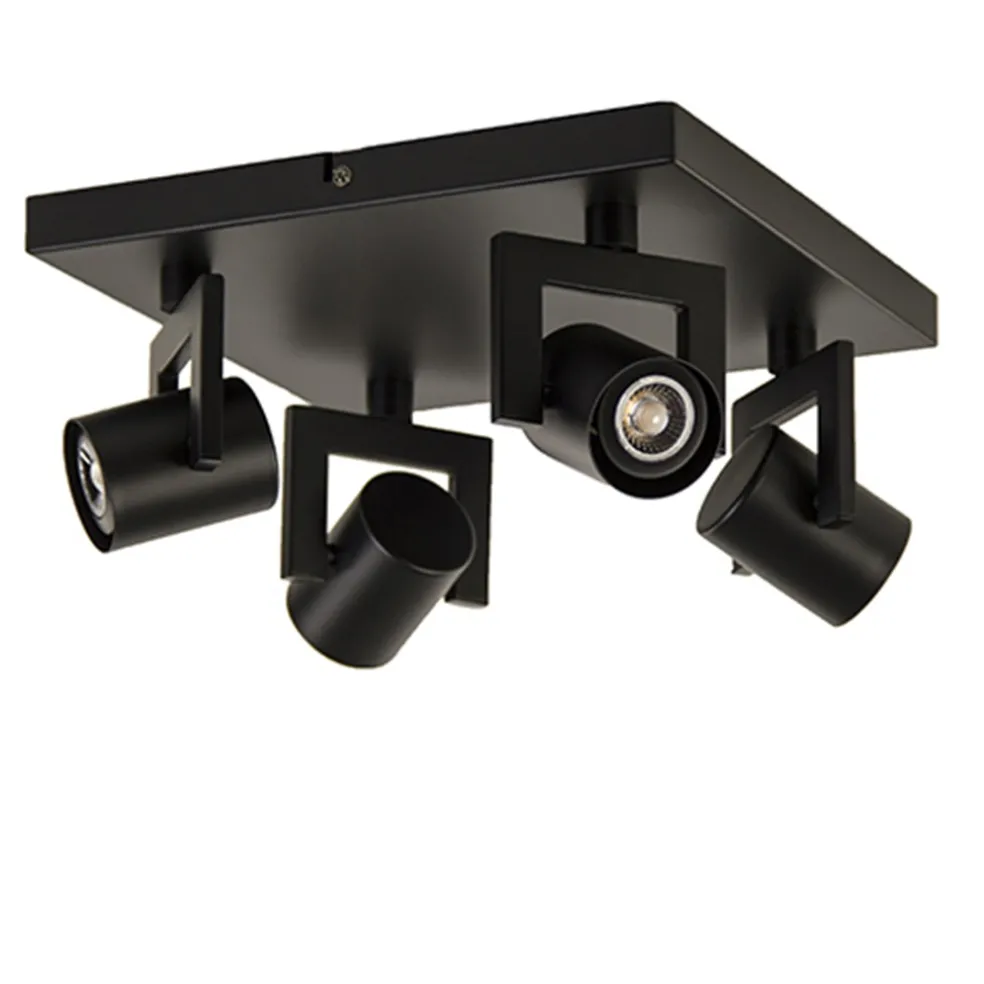 Clearance Straluma LED plafondspot vierkant mat zwart