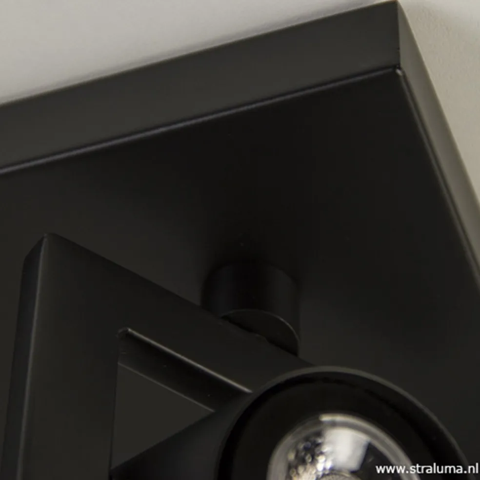 Clearance Straluma LED plafondspot vierkant mat zwart