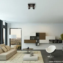 Clearance Straluma LED plafondspot vierkant mat zwart