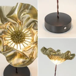 Shop Straluma LED tafellamp Lafleur op battrij velvet