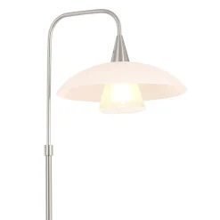 Fashion Straluma LED tafellamp staal met wit glas inclusief dimmer