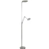 Fashion Straluma LED uplighter met verstelbare leesarm nikkel