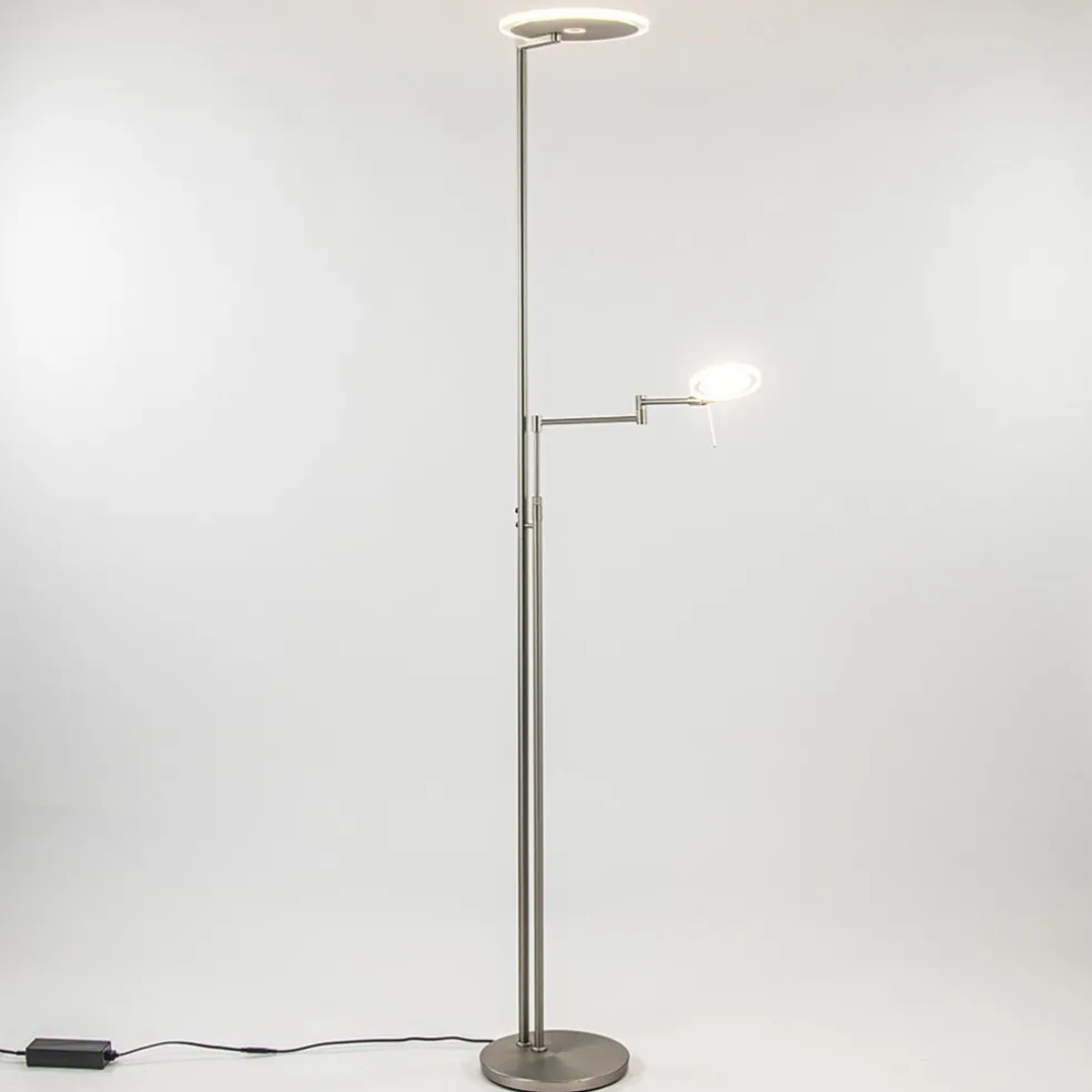 Flash Sale Straluma LED vloerlamp staal met uplighter en helder glas