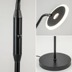 Best Straluma LED vloer/leeslamp mat zwart metaal verstelbaar