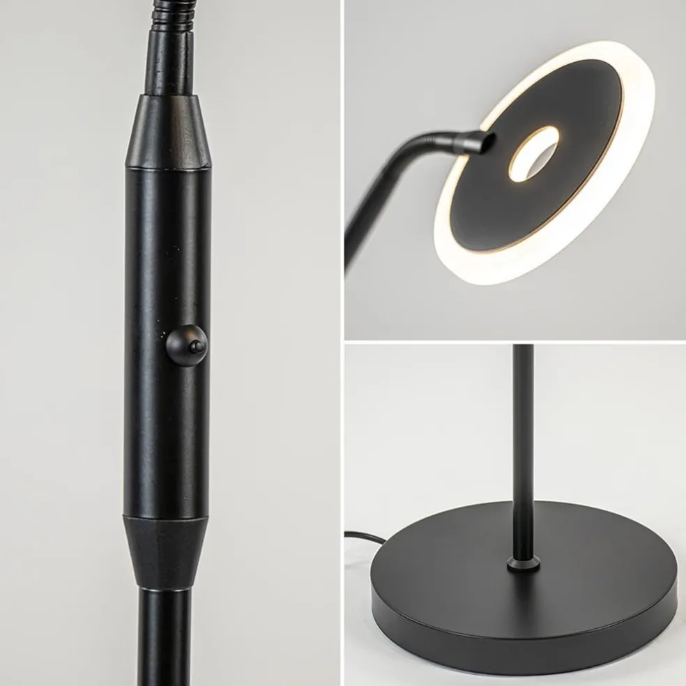 Best Straluma LED vloer/leeslamp mat zwart metaal verstelbaar