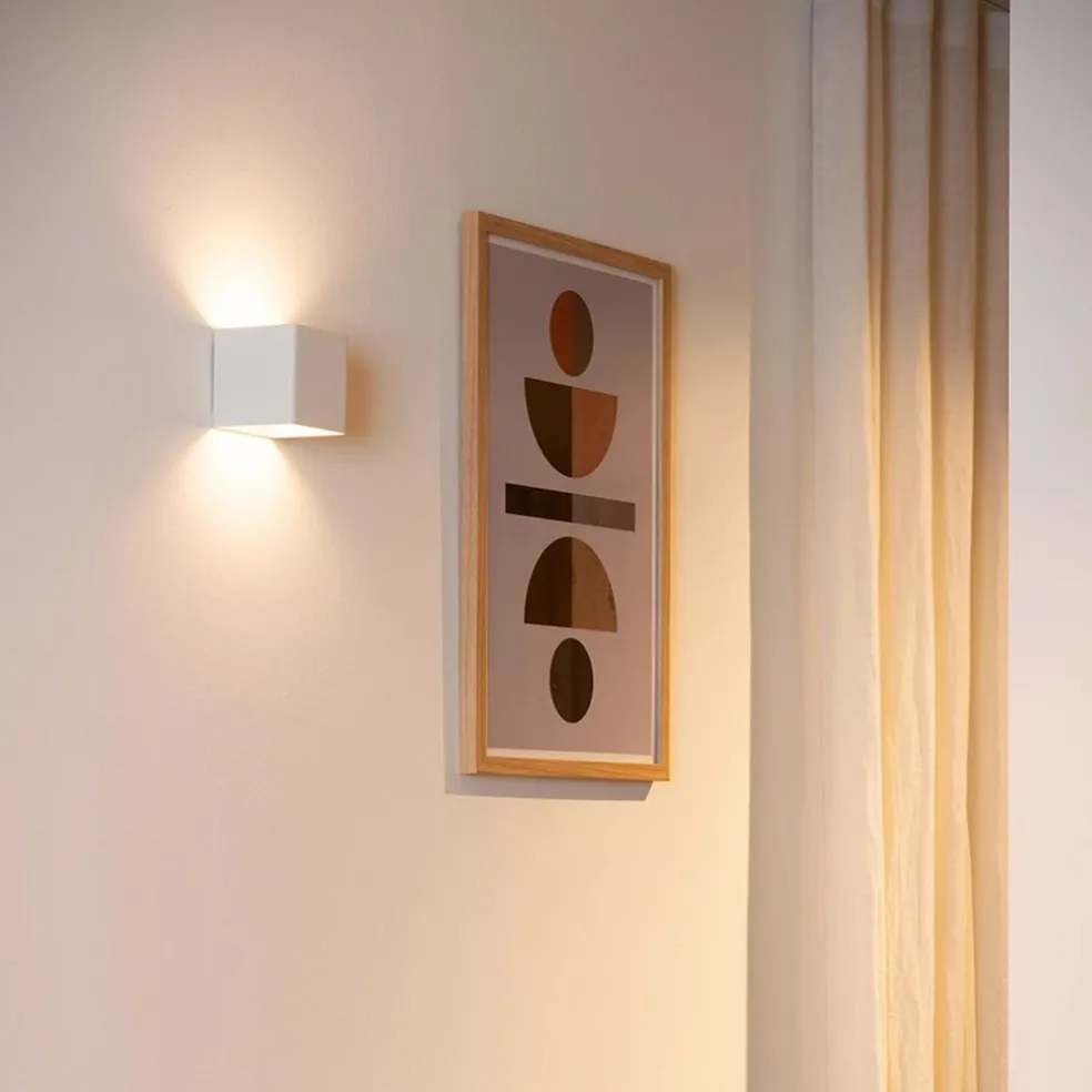 Best Straluma LED wandlamp oplaadbaar wit vierkant IP54