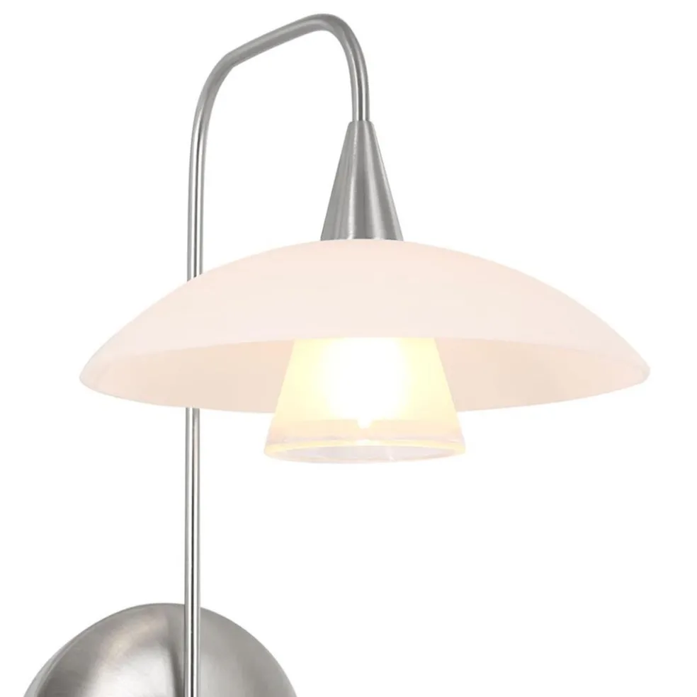 New Straluma LED wandlamp staal met glas inclusief snoer