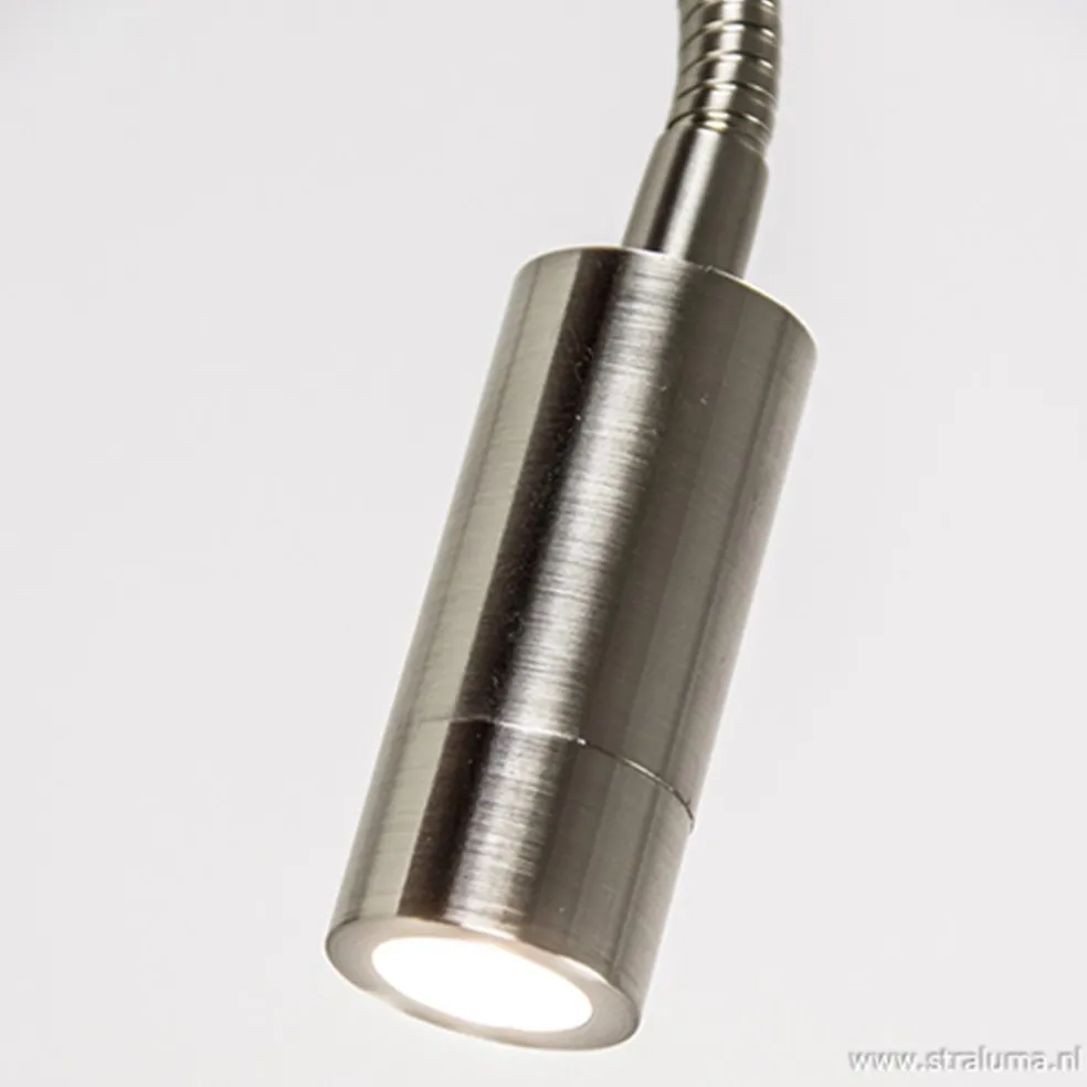 Discount Straluma LED wandlamp/bedlamp flexibel staal