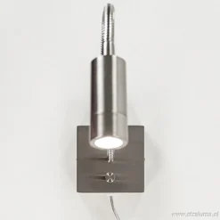 Discount Straluma LED wandlamp/bedlamp flexibel staal